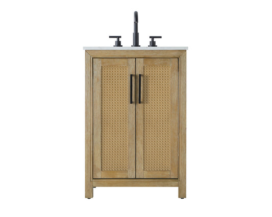 24 Inch Single Bathroom Vanity In Linen Oak VF29524LO