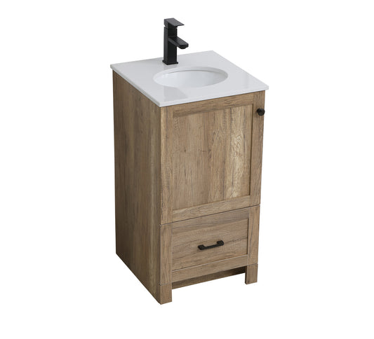 18 inch Single Bathroom Vanity in Natural oak VF2818NT