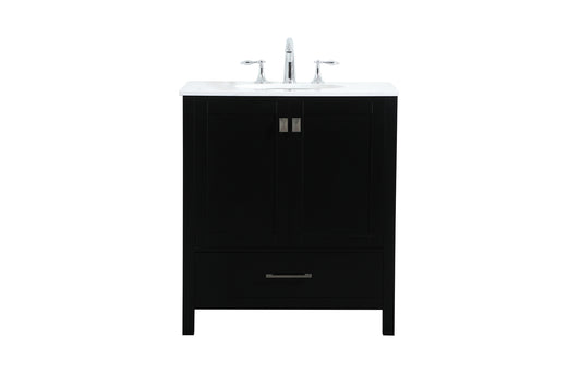 30 inch Single bathroom vanity in black VF18830BK