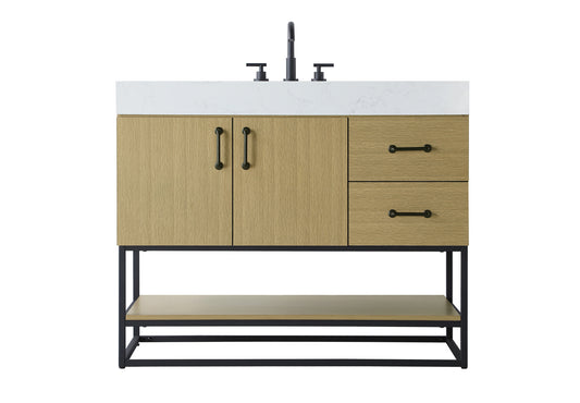 42 inch Single Bathroom Vanity in Honey Brown VF29242MHB