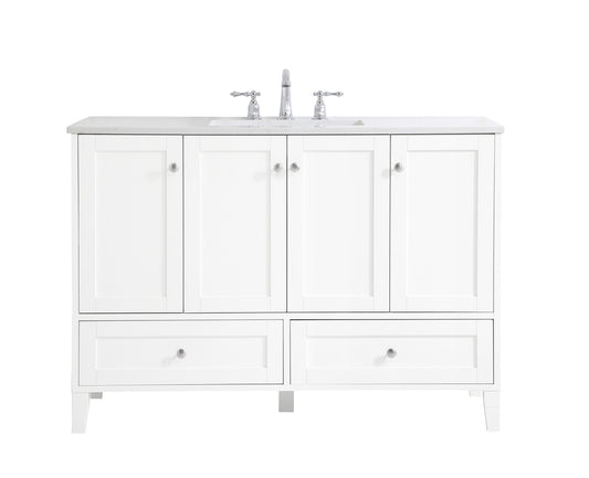 48 inch Single Bathroom Vanity in White VF18048WH