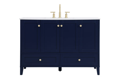 48 inch Single Bathroom Vanity in Blue VF18048BL