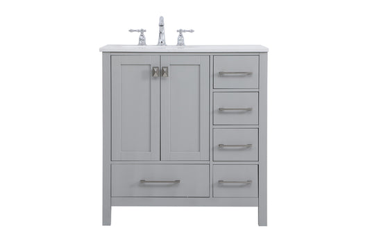 32 inch Single Bathroom Vanity in Gray VF18832GR