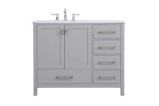 42 inch Single Bathroom Vanity in Gray VF18842GR