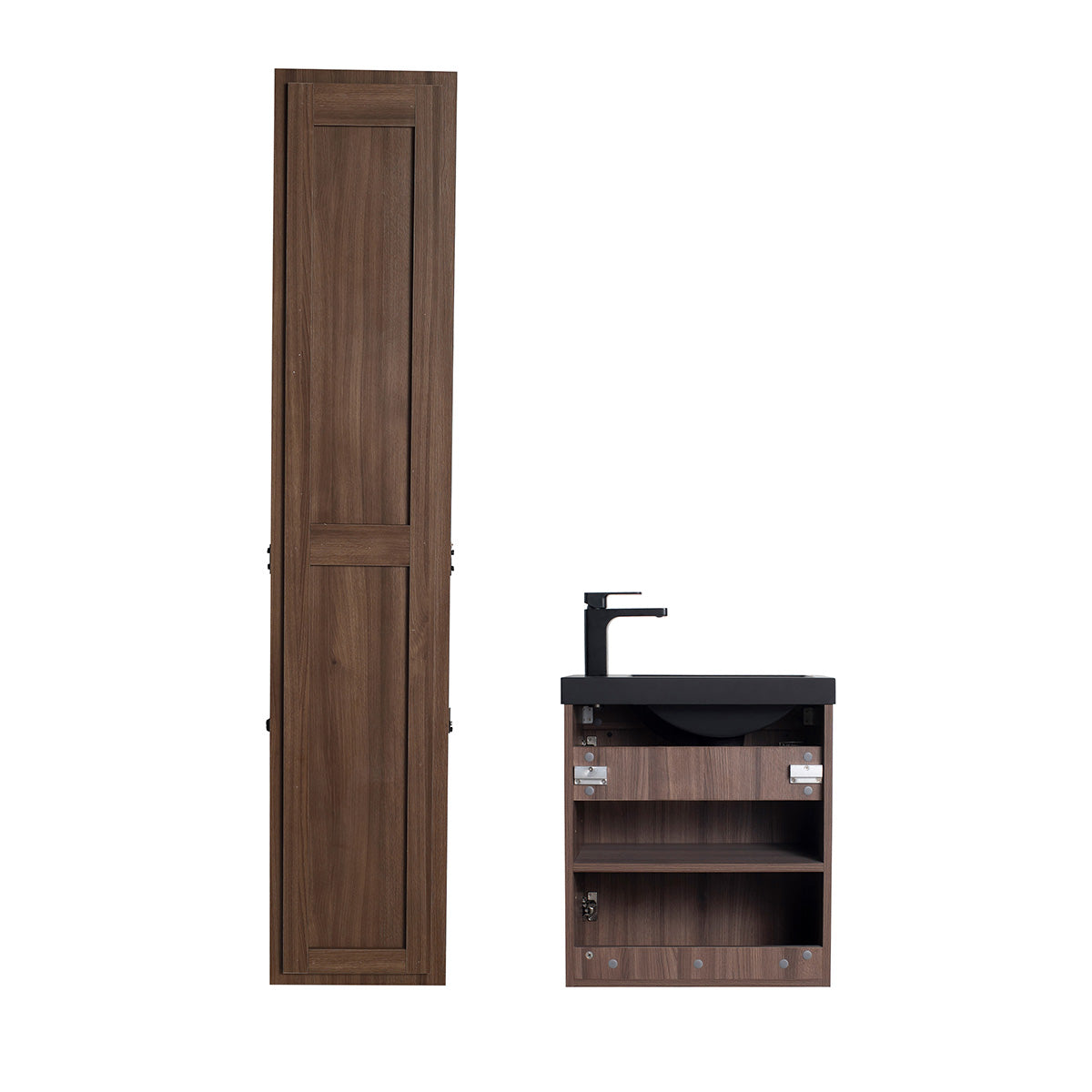 Rimini 20 Inch Dark Walnut Strip Vanity with Sink.