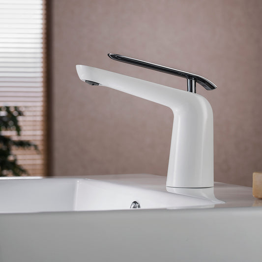 Single Handle Lavatory Faucet – Chrome White - F01 106