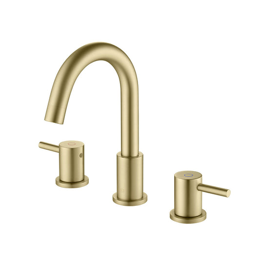 Wide Spread Lavatory Faucet – Brush Gold