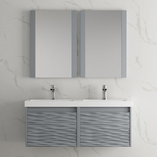 Paris 48 Inch Metal Gray Vanity