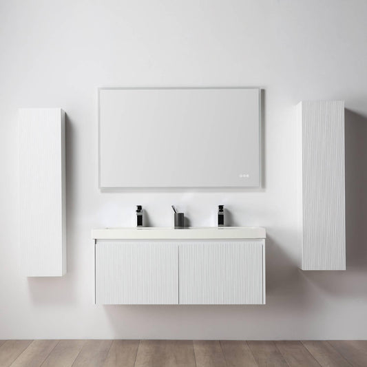 Positano 48″ Matte White Double Vanity