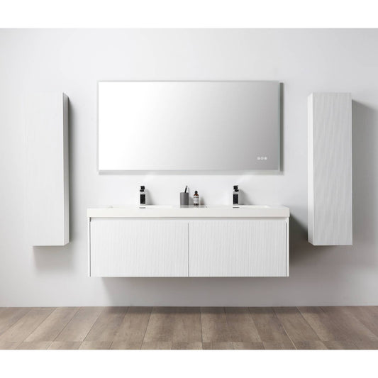 Positano 60″ Matte White Double Vanity