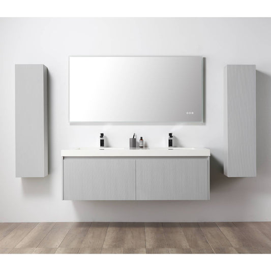 Positano 60″ Light Grey Double Vanity