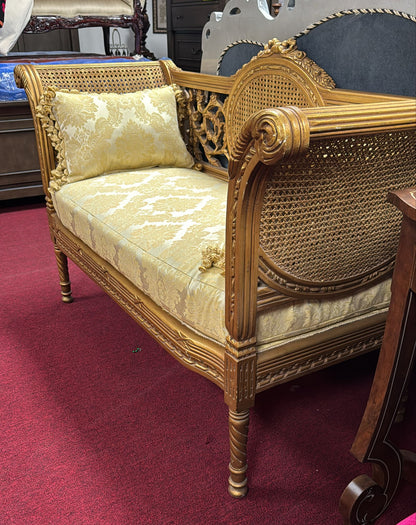 Luxurious French Gold Leaf Bench