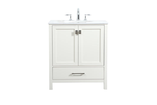 30 inch Single bathroom vanity in white VF18830WH