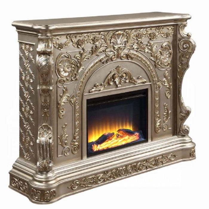 Dana Antique Silver Fireplace