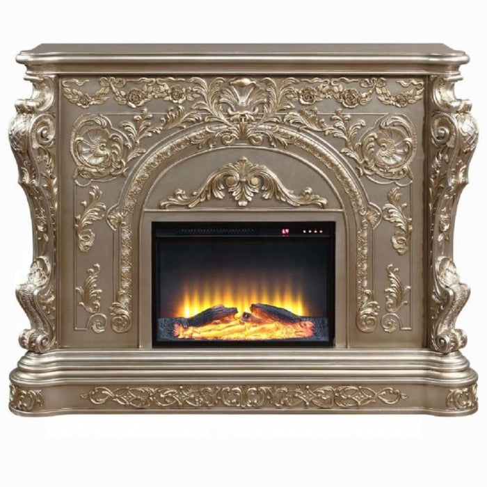 Dana Antique Silver Fireplace