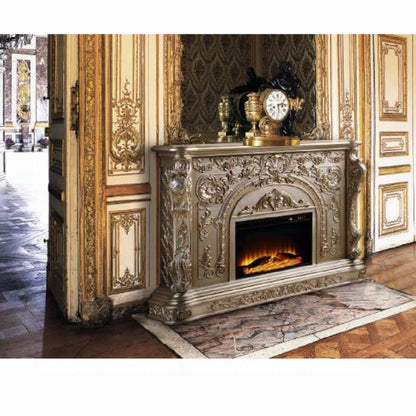 Dana Antique Silver Fireplace