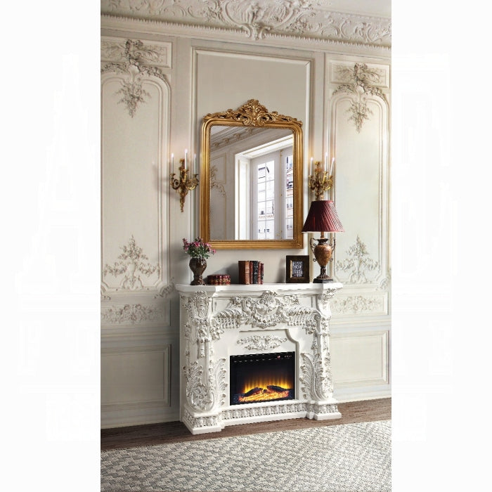 Adara Antique White Fireplace