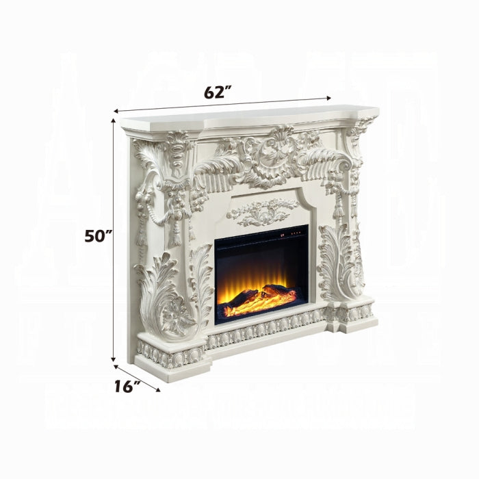 Adara Antique White Fireplace