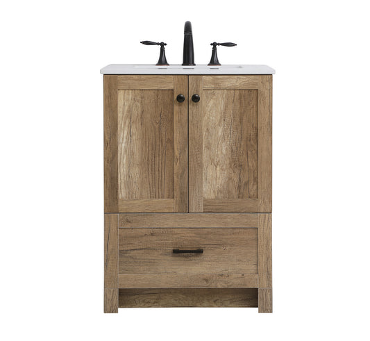 24 inch Single Bathroom Vanity in Natural oak VF2824NT