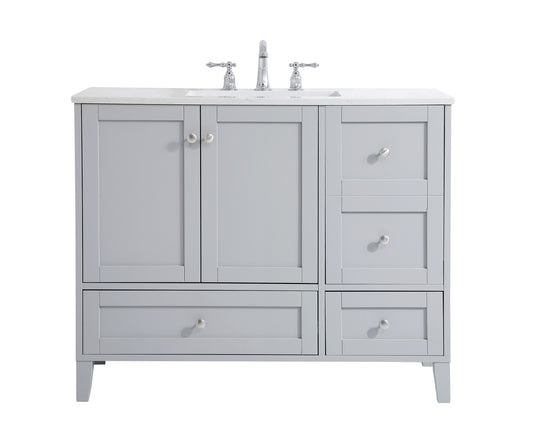 42 inch Single Bathroom Vanity in Grey VF18042GR