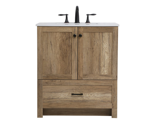 30 inch Single Bathroom Vanity in Natural oak VF2830NT