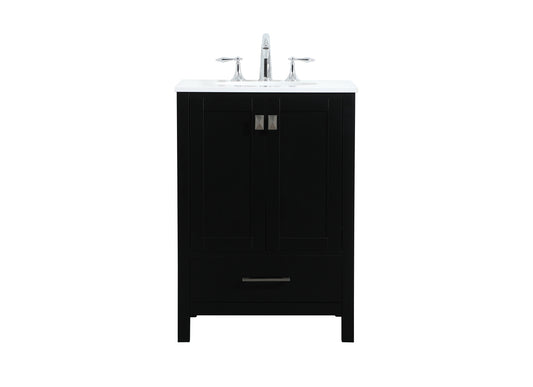 24 inch Single bathroom vanity in black VF18824BK