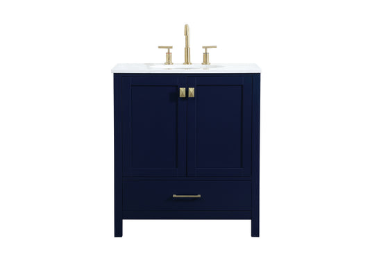 30 inch Single bathroom vanity in blue VF18830BL