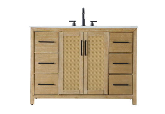 48 Inch Single Bathroom Vanity In Linen Oak VF29548LO