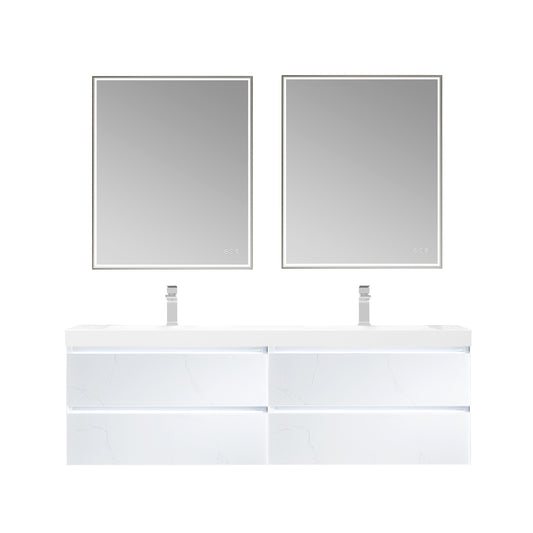 Jena Calacatta White 72 Inch Vanity